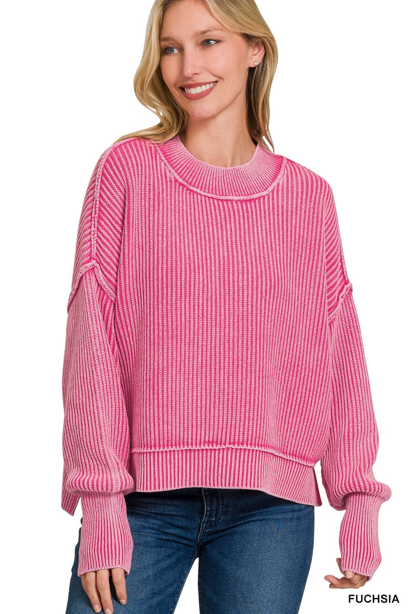 The Hayden Sweater - Fuschia