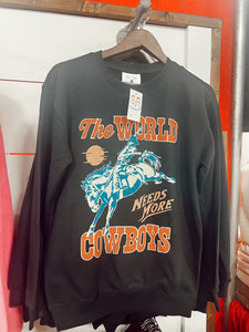 The World Needs More Cowboys - Crewneck