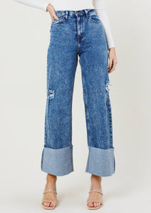 Sweet Dreams Wide Leg Cuff Jeans