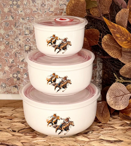 Cowboy Canisters (Serving Bowls)