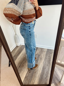 Sweet Dreams Wide Leg Cuff Jeans