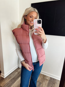 The Ultimate Puffer Vest - Mauve