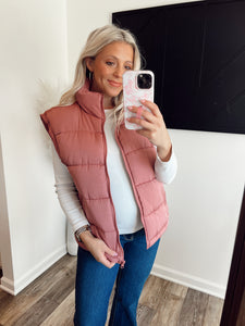 The Ultimate Puffer Vest - Mauve