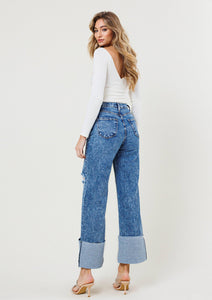 Sweet Dreams Wide Leg Cuff Jeans