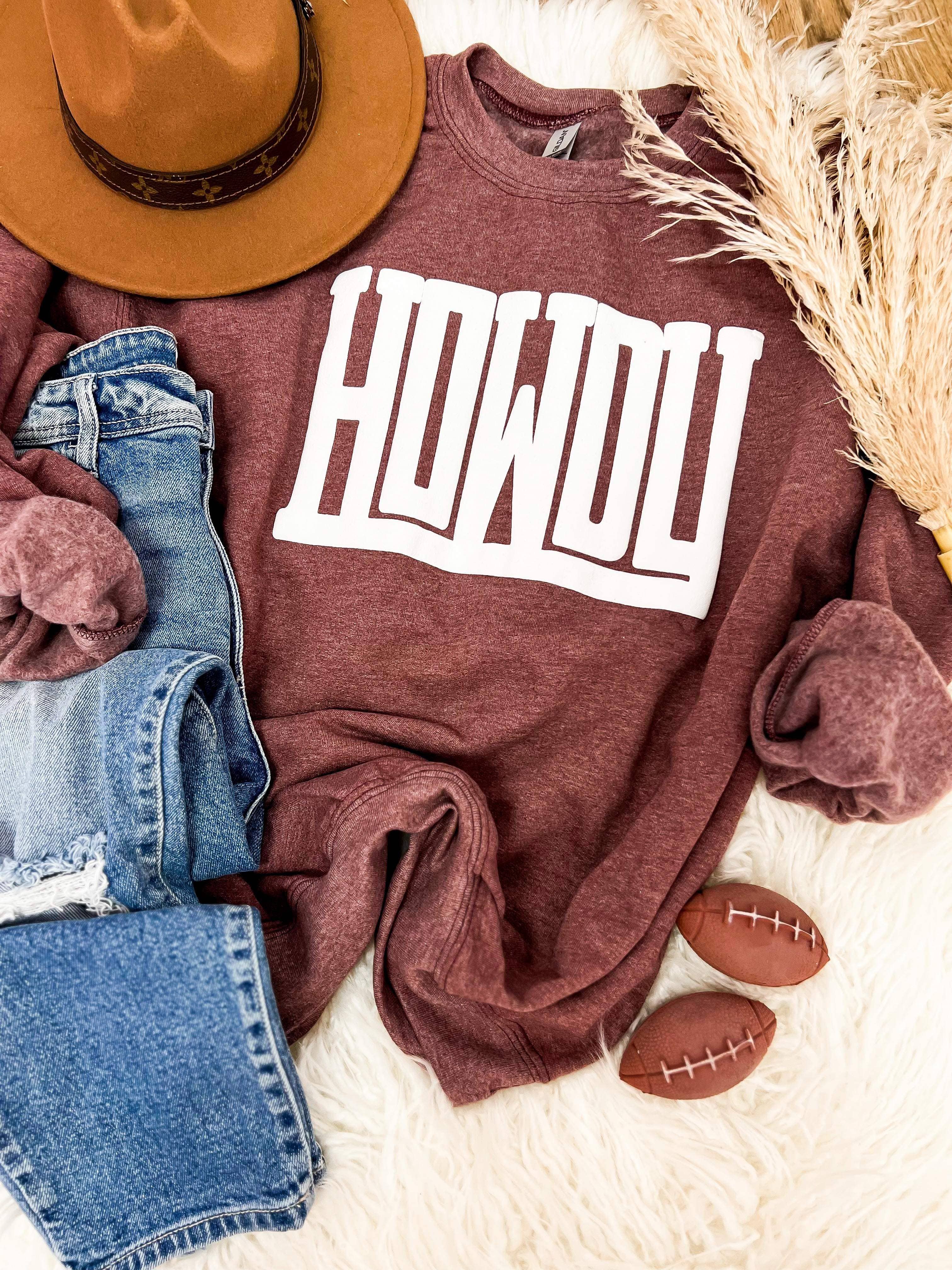 Howdy Crewneck - Maroon