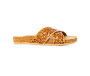 Gracie Hand-Tooled Sandals