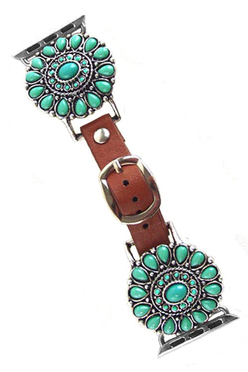 Turquoise Flower Watchband