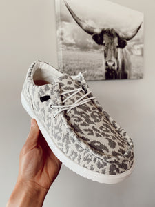 The Walker Grey & Leopard Sneakers